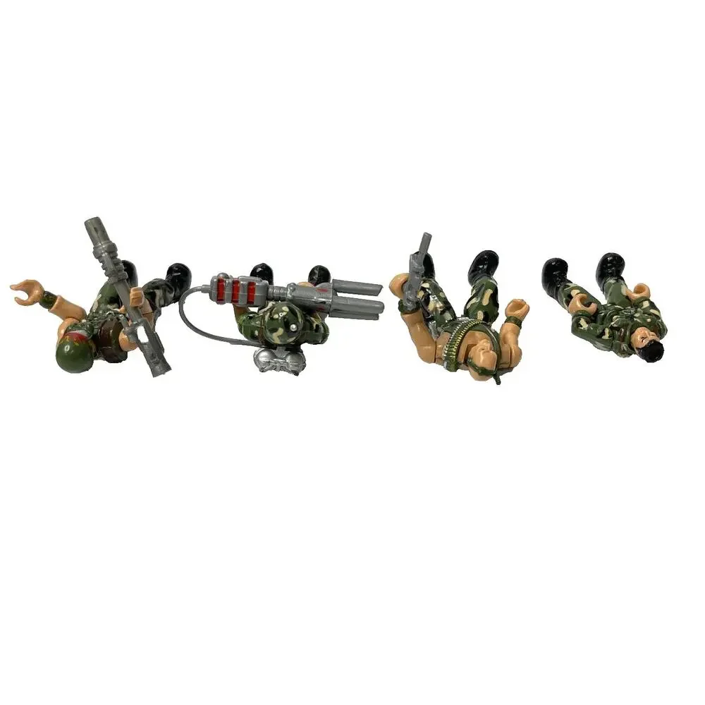 Chap Mei Military Soldiers Tactical Force 4 Men Figures w/ 3 Weapons Set